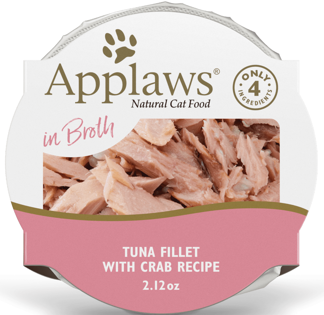 Natural Wet Cat Food Tuna Fillet with Crab in Broth Pot 60g