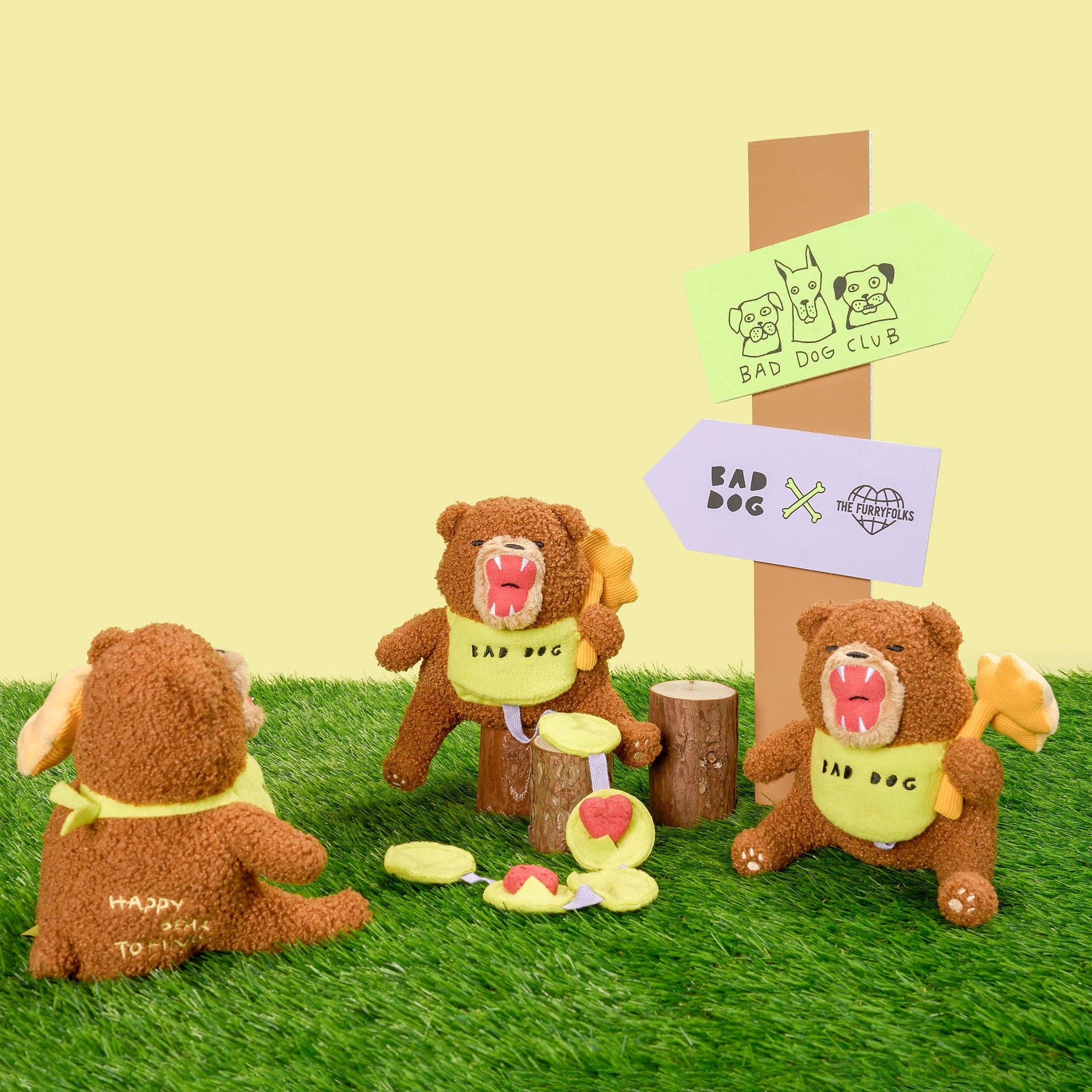 the furryfolks - Happy Bear Tofino Nosework Toy