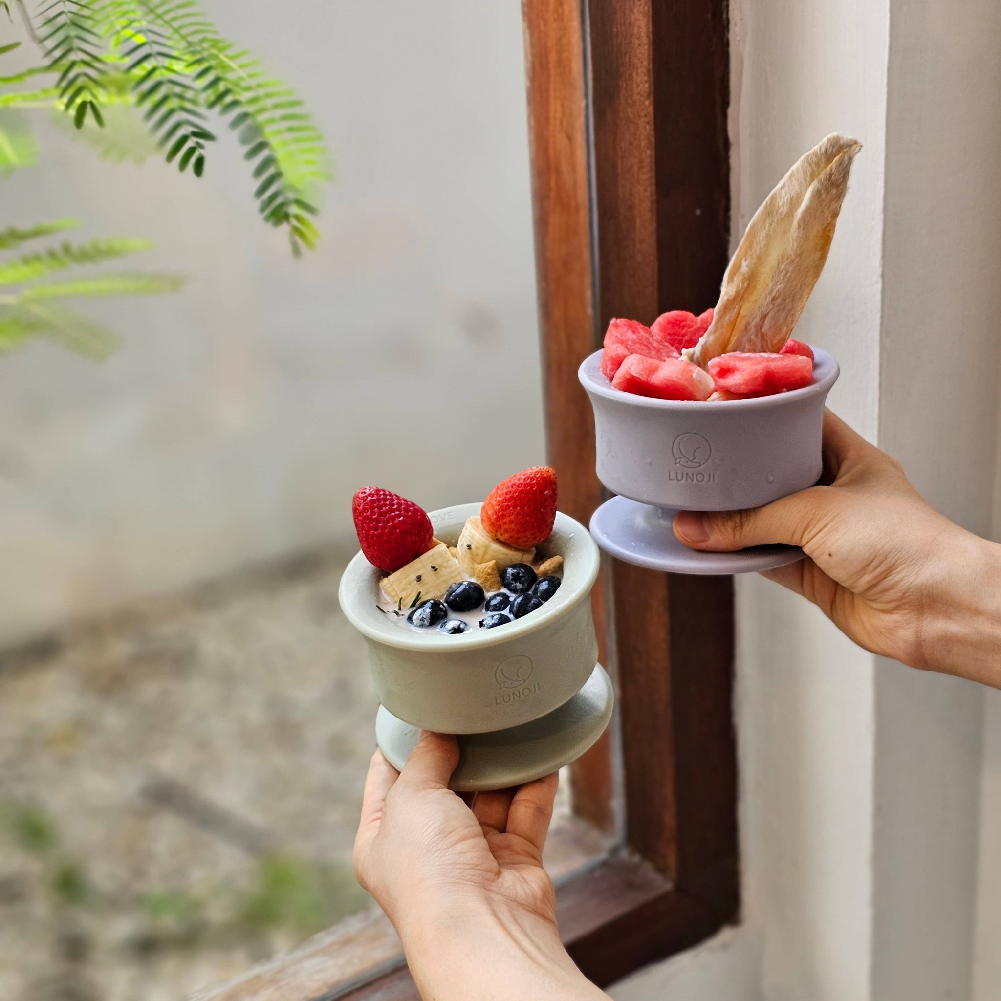 Lunoji - CHEWDEN Trove: Dog Enrichment Feeder | Frozen Treat Cup: Sakura Pink