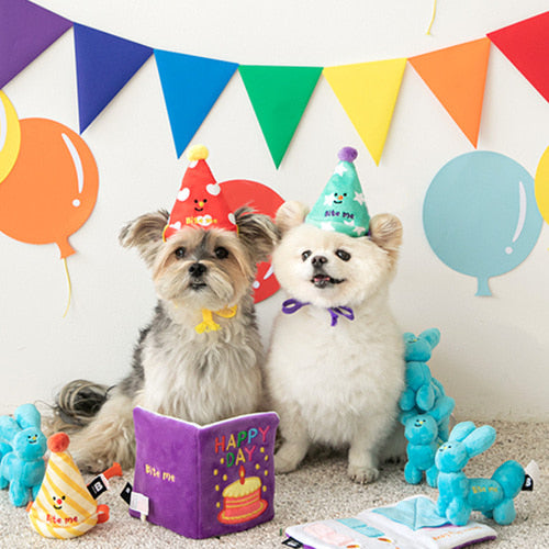 BITEME Happy Party Hat Dog Toy 3pc