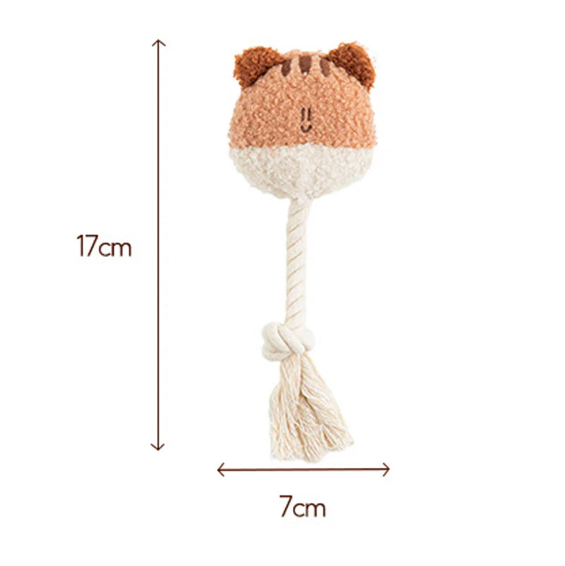 BonBon Green Furry Friends Rope Tug Toy