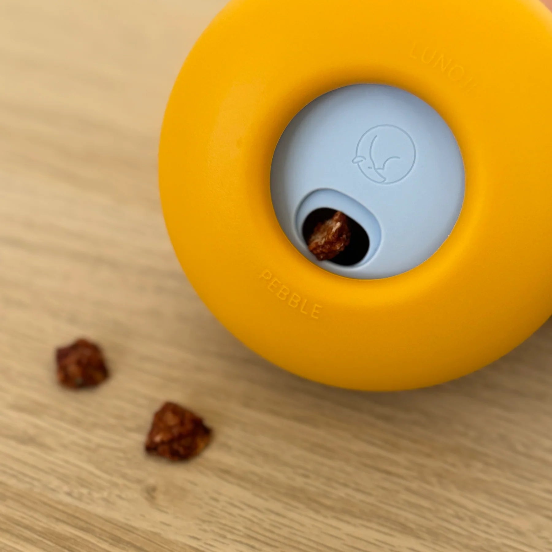 Lunoji - Pebble: All-in-One Dog Toy | Slow Feeder + Treat Dispenser: Slate Blue