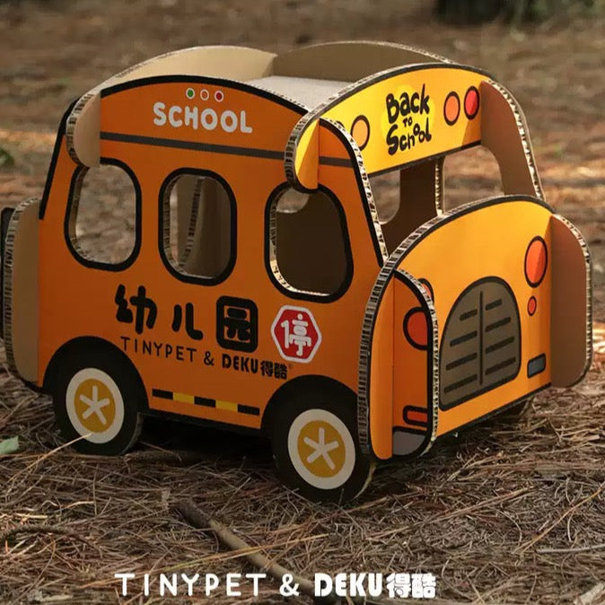 TinyPet - Double Layer Scratching Board - School Bus