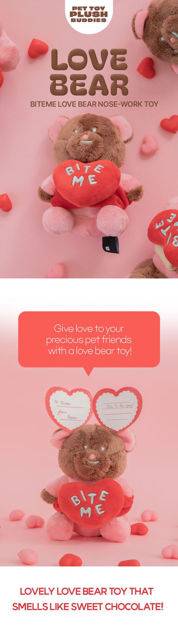 Biteme Love Bear Nose-work toy