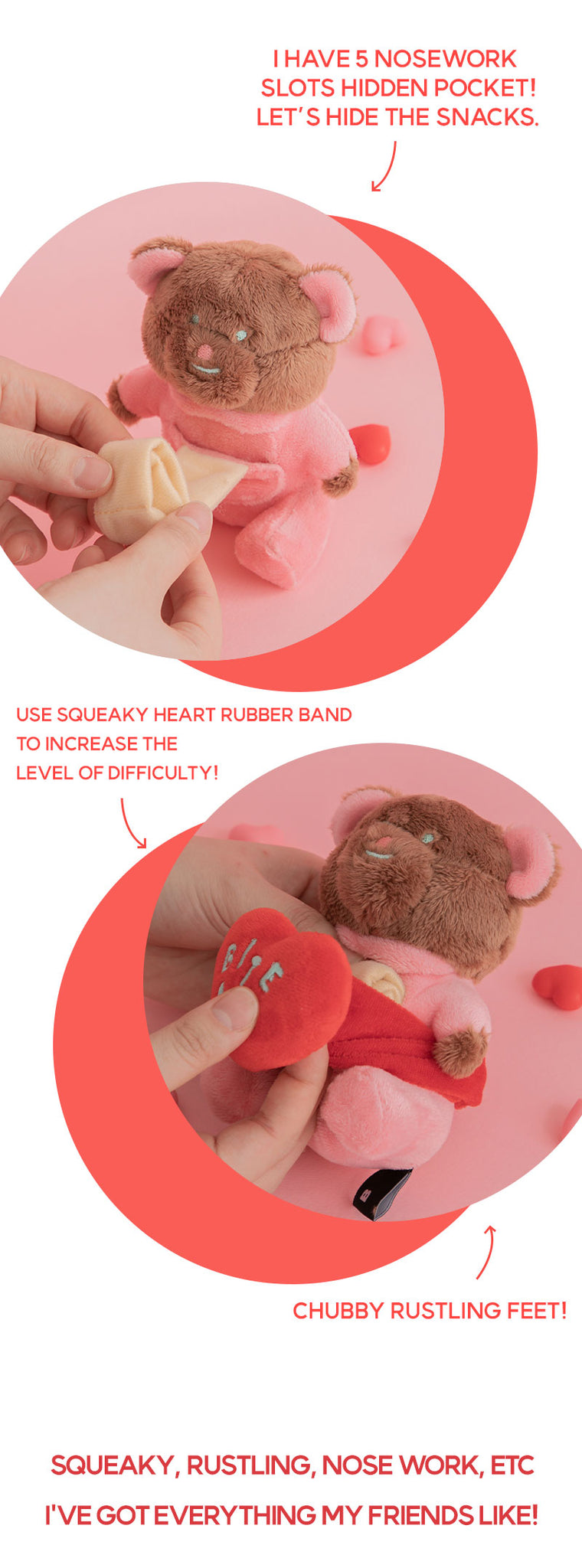 Biteme Love Bear Nose-work toy