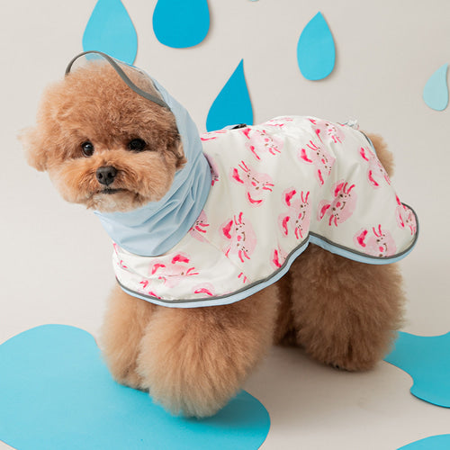 BITE ME X Pokori Friends Harness Raincoat - Buddy/Ivory