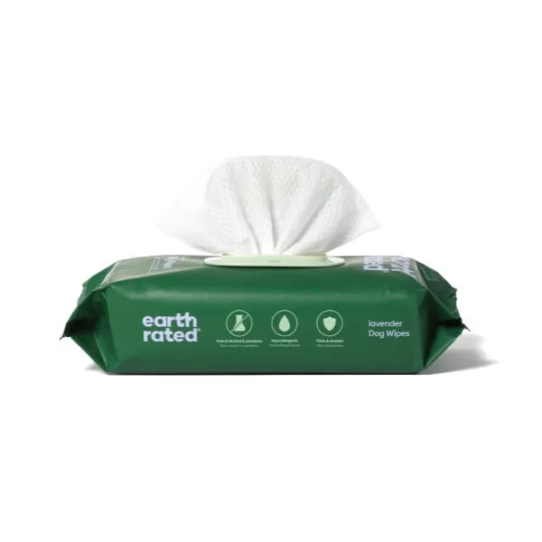 Earth Rated Compostable Pet Wipes 100PK - Lavender