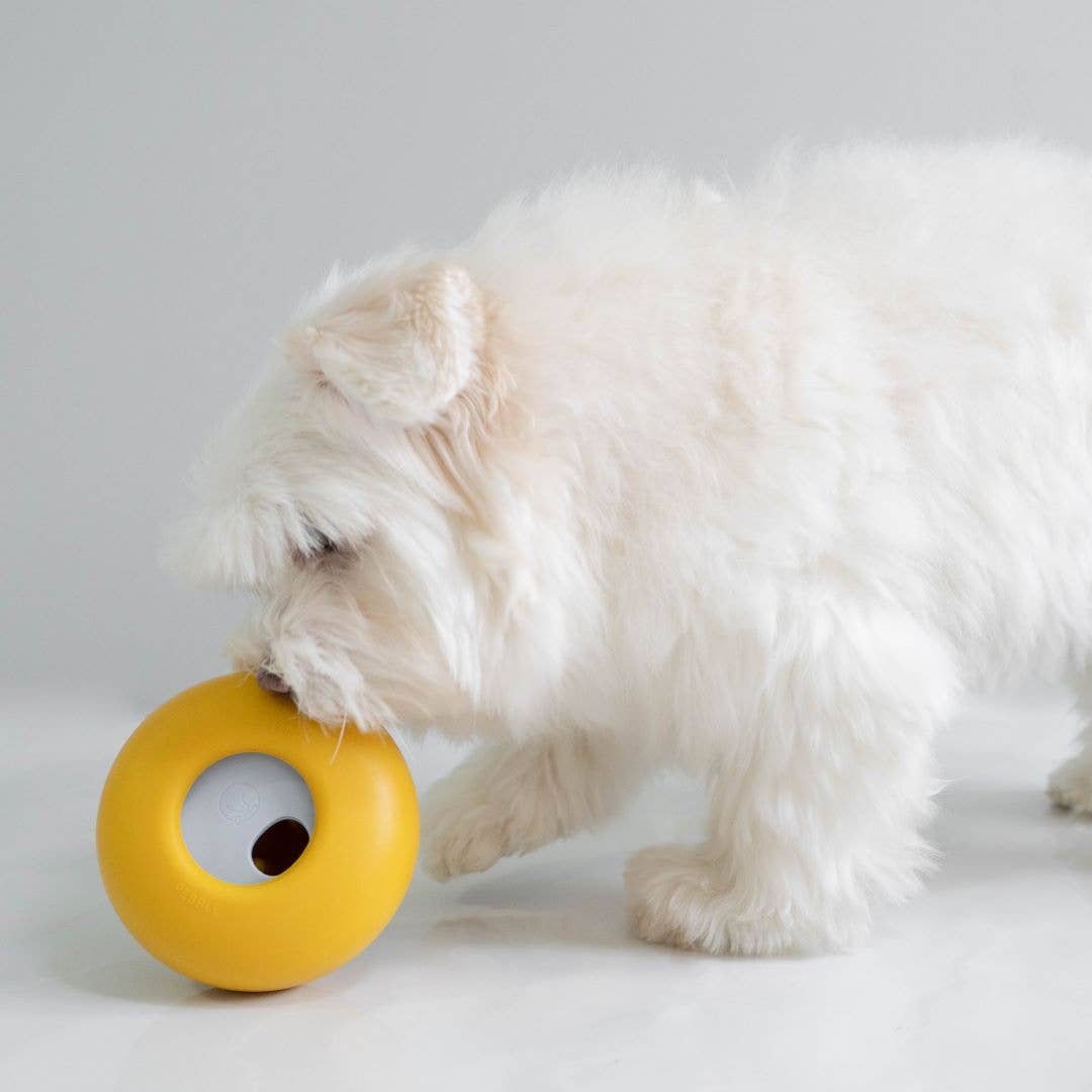 Lunoji - Pebble: All-in-One Dog Toy | Slow Feeder + Treat Dispenser: Coral Pink