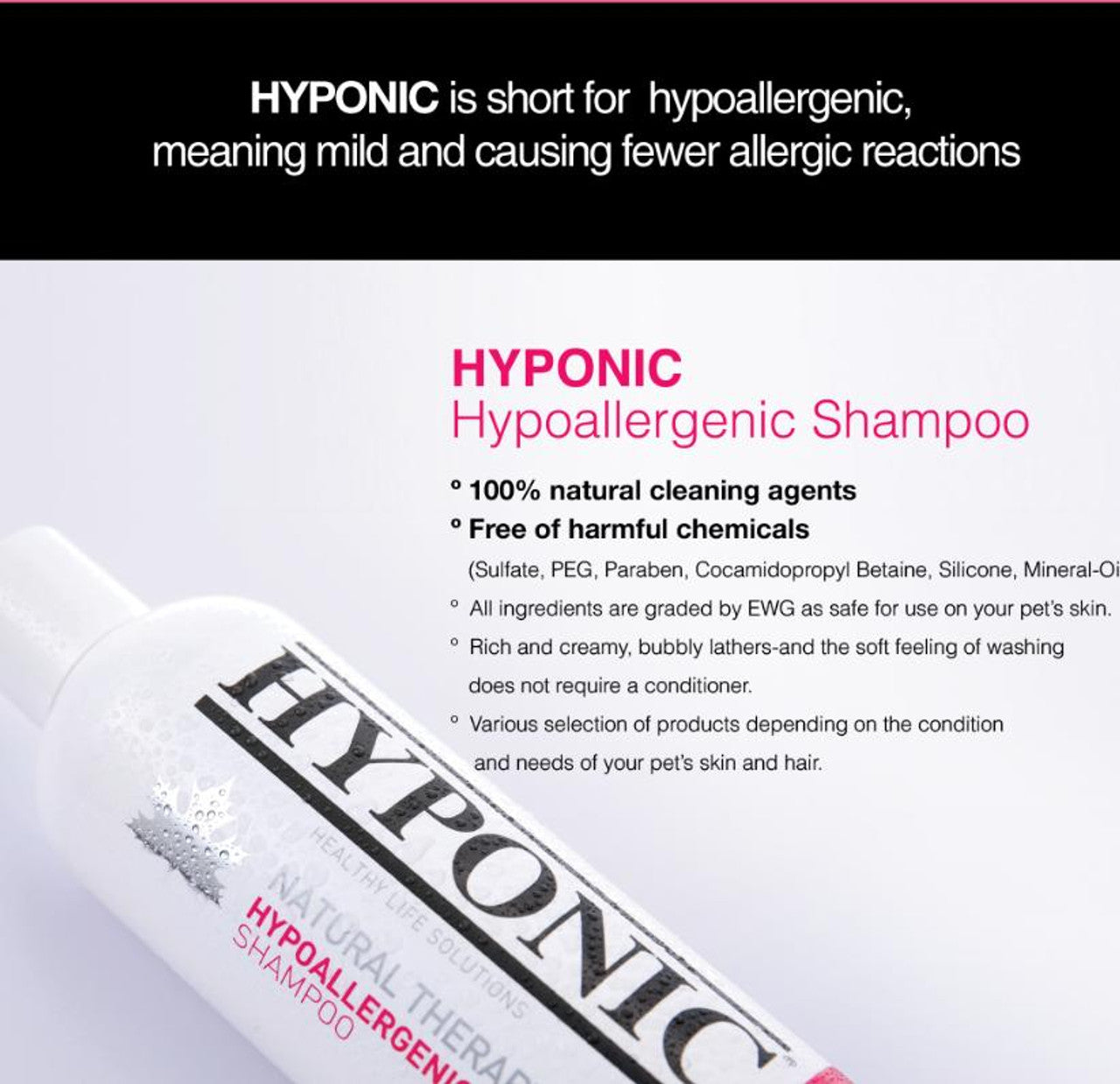 HYPONIC Hypoallergenic Waterless Shampoo