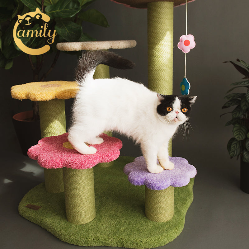 Camily Cat Tree Castle - Flower Ladder