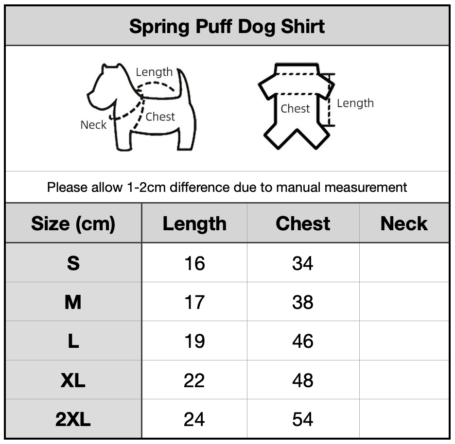 Spring Puff Dog Shirt