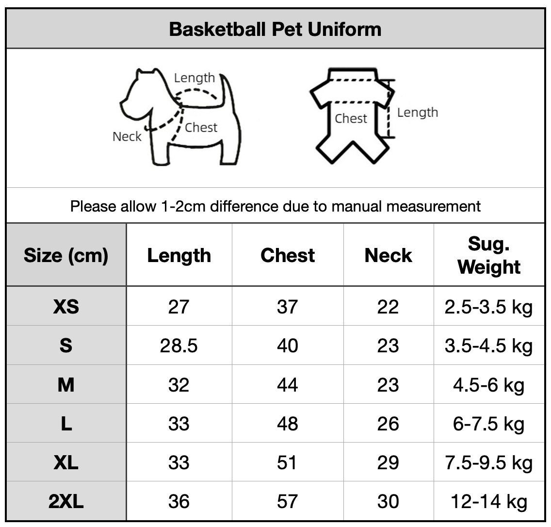 Basketball Pet Uniform