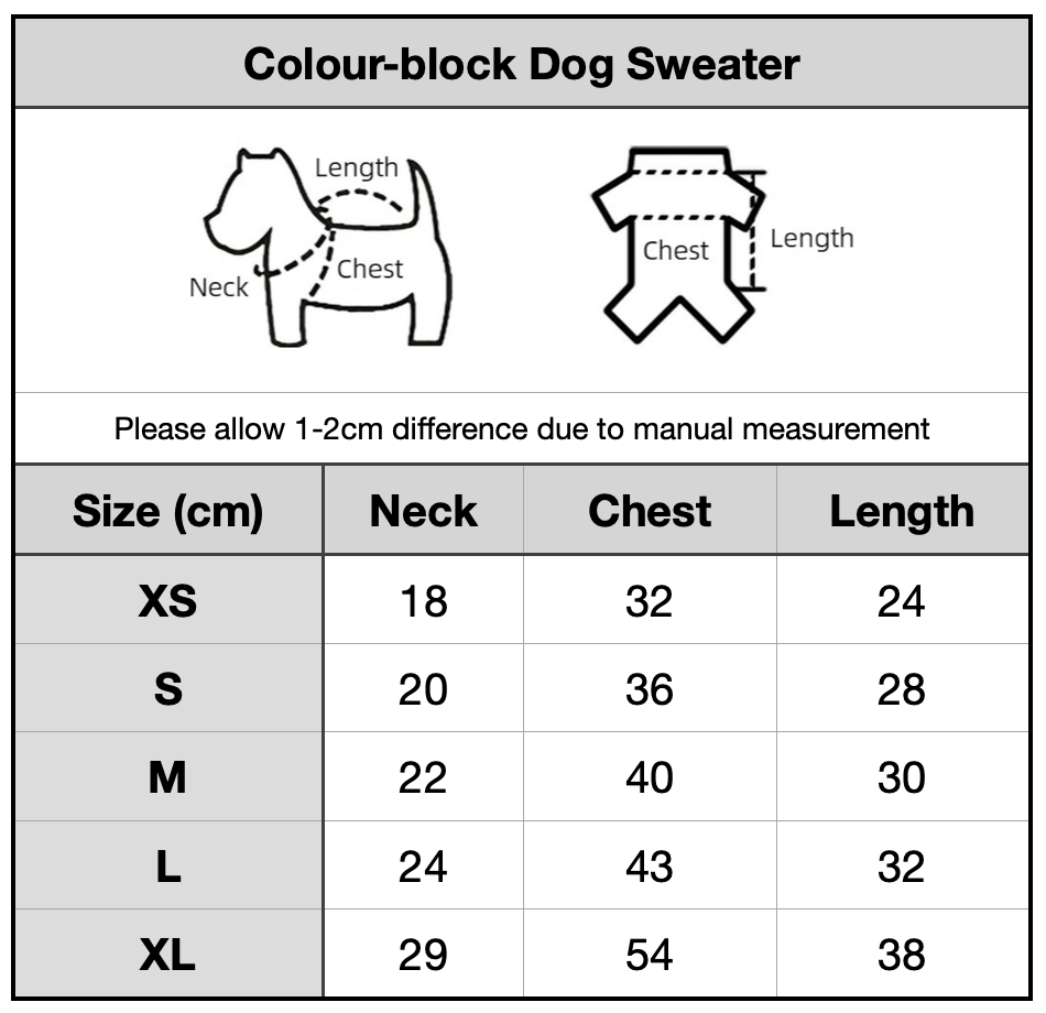 Colour-block Dog Sweater