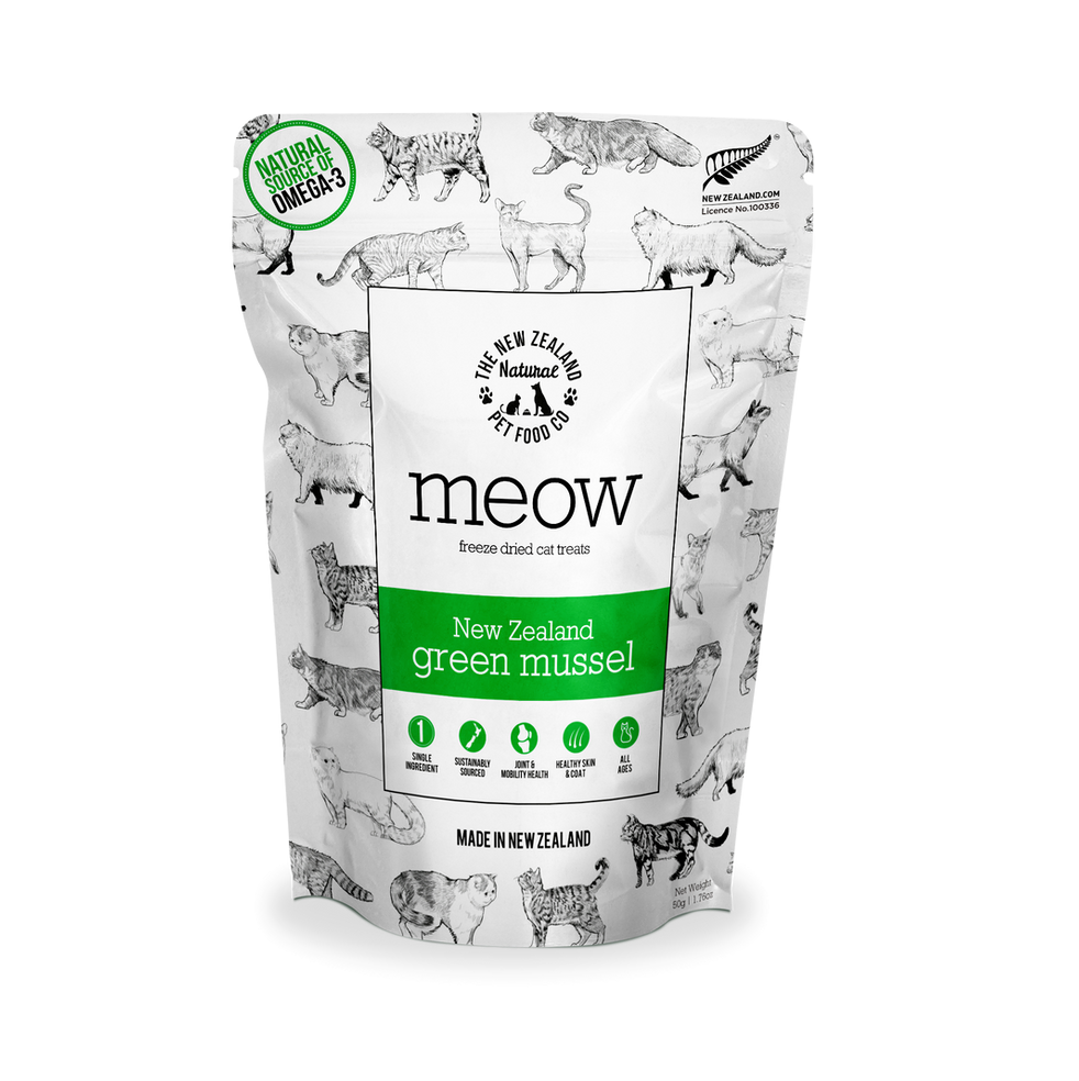 Meow Freeze Dried Cat Treats - Green Mussel