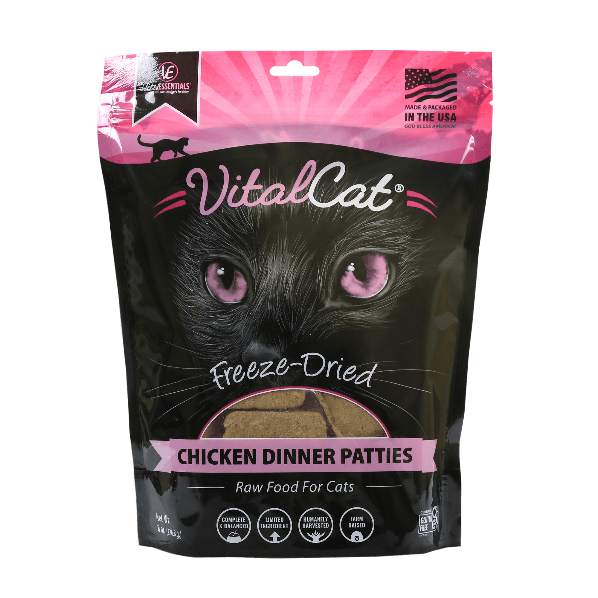 Chicken Dinner Patties Freeze-Dried Grain Free Cat Food