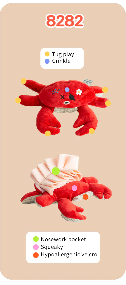 Crab Sniffing Dog Toy
