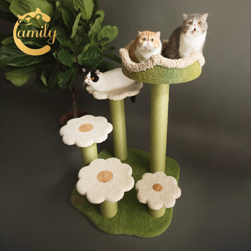 Camily Cat Tree Castle - Flower Ladder