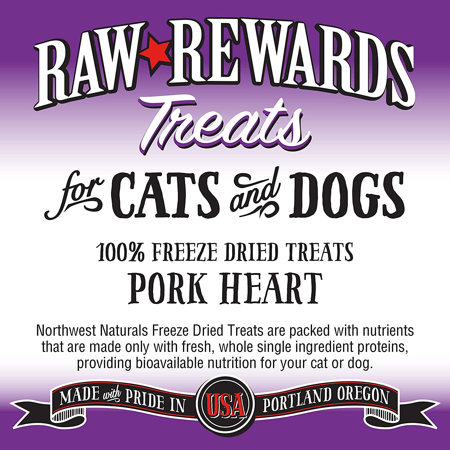 Raw Rewards Freeze-Dried Pork Heart Dog & Cat Treats
