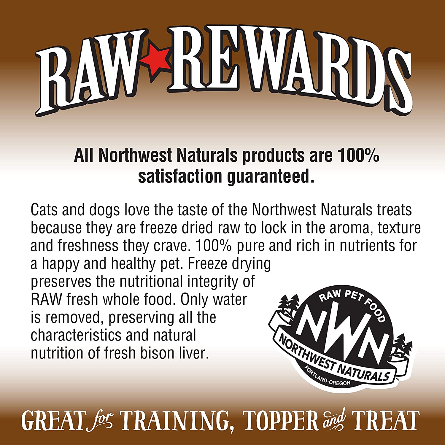 Raw Rewards Freeze-Dried Bison Liver Dog & Cat Treats