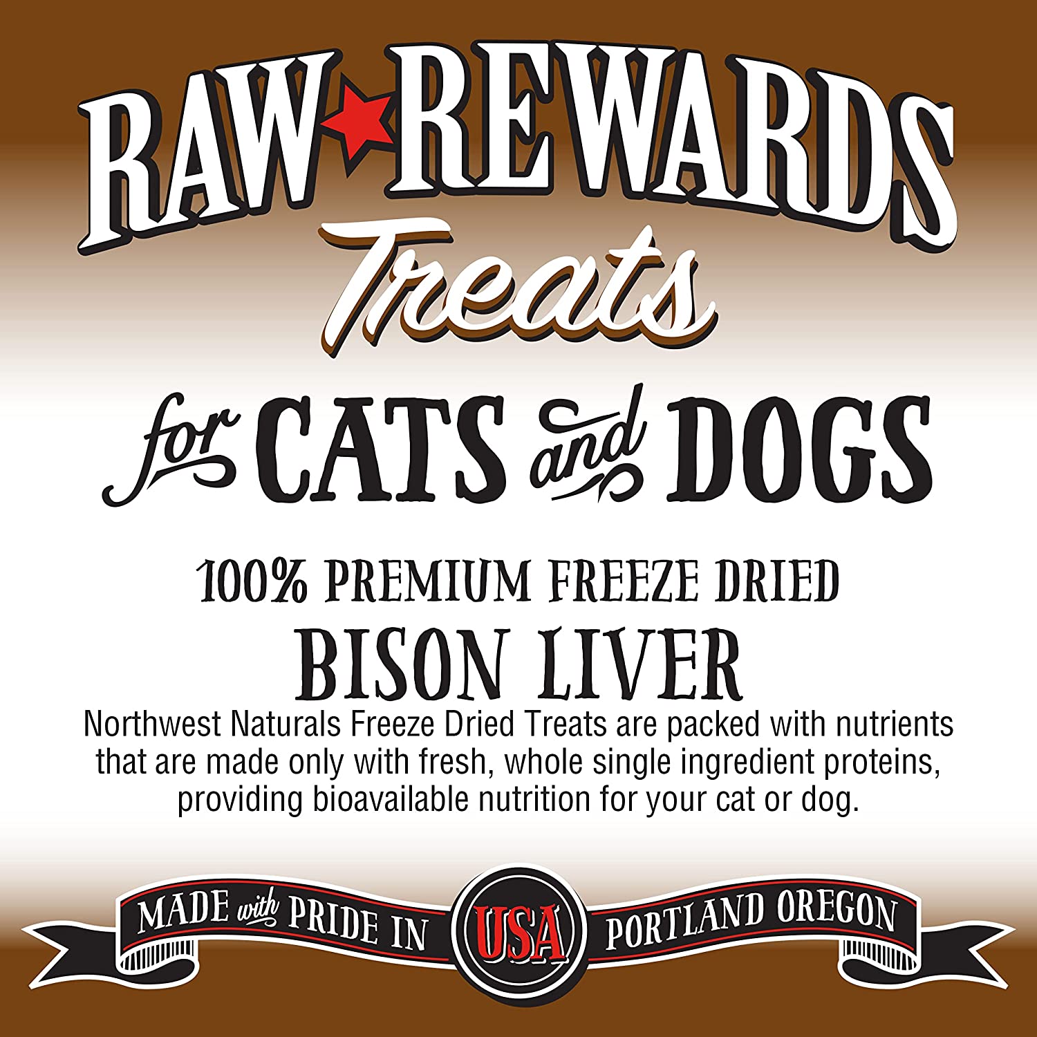 Raw Rewards Freeze-Dried Bison Liver Dog & Cat Treats