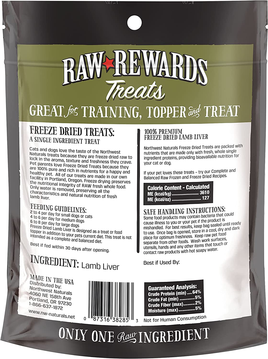Raw Rewards Freeze-Dried Lamb Liver Dog & Cat Treats