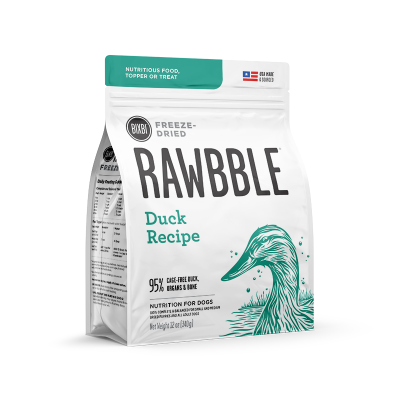 RAWBBLE® FREEZE DRIED DOG FOOD - DUCK RECIPE