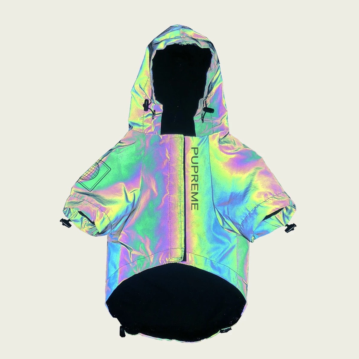 Rainbow Reflective Dog Rain Jacket