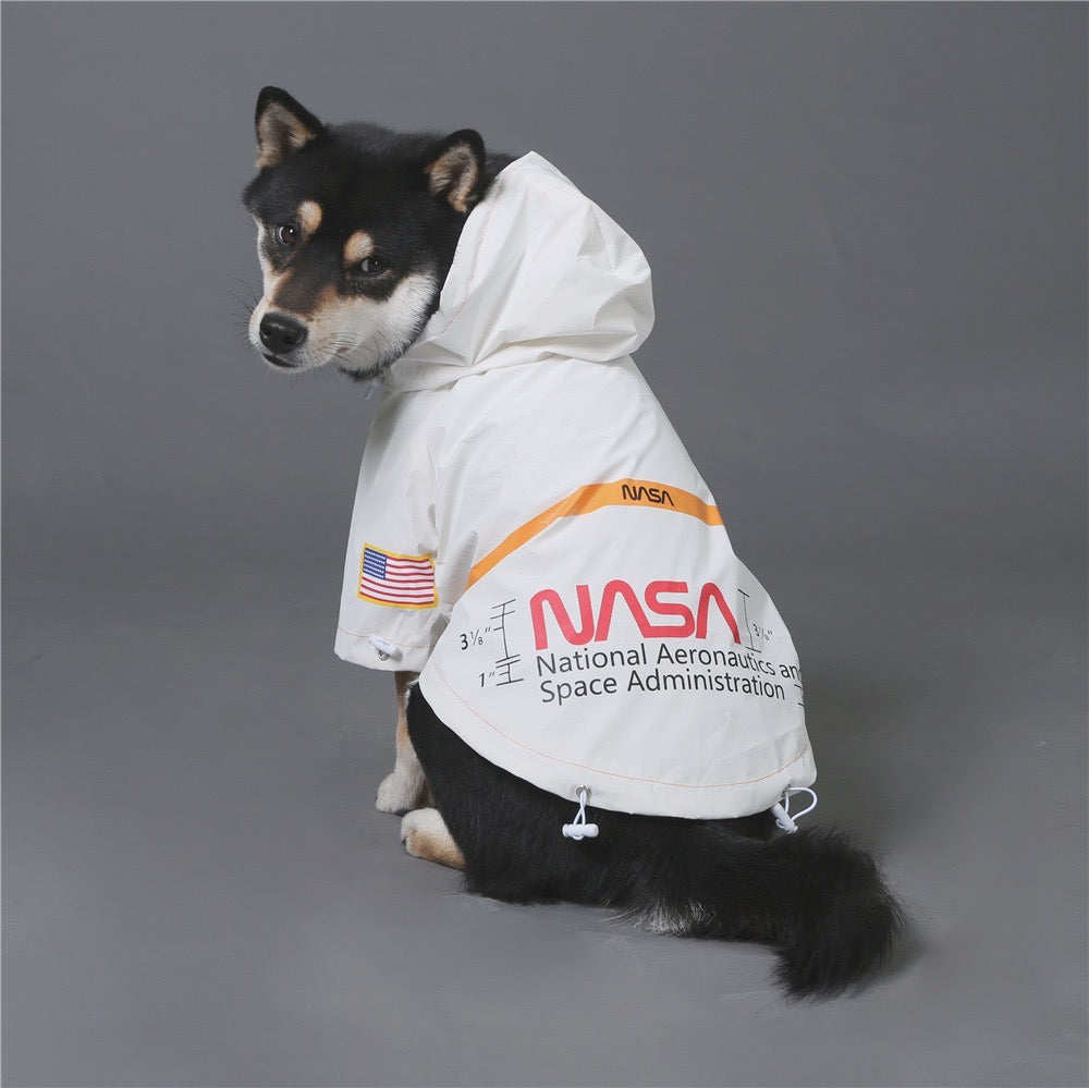 NASA Reflective Dog Rain Jacket