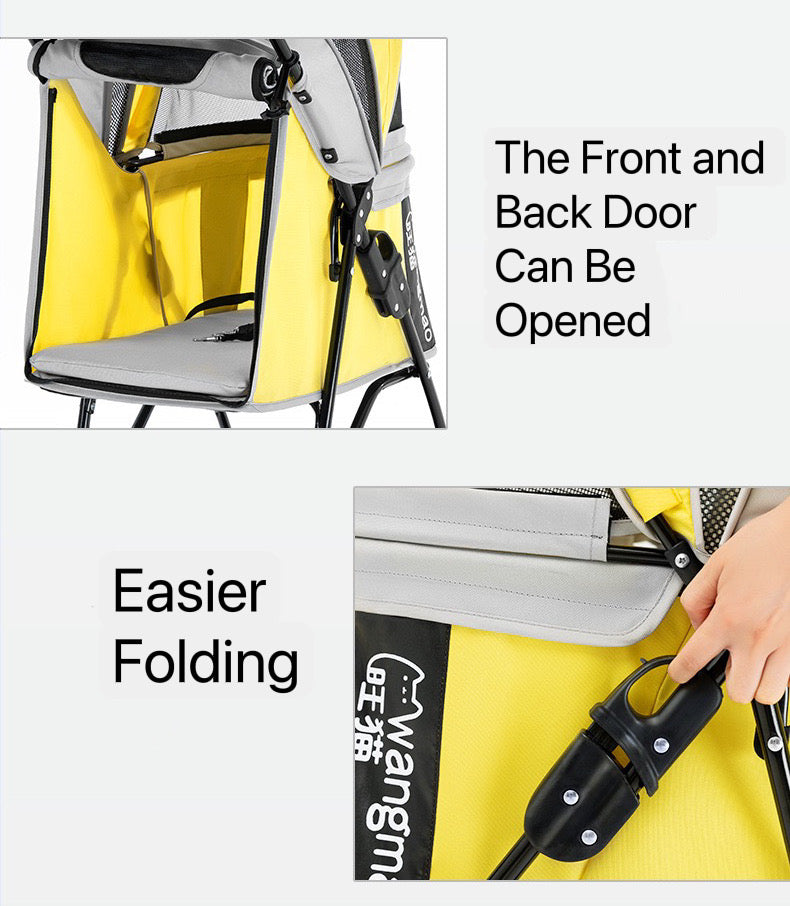 Light Weight Foldable 4-Wheel Pet Stroller