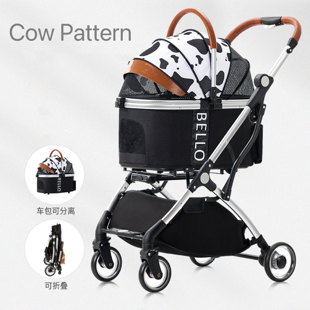 Luxury Detachable 2-Way Pet Stroller With Storage