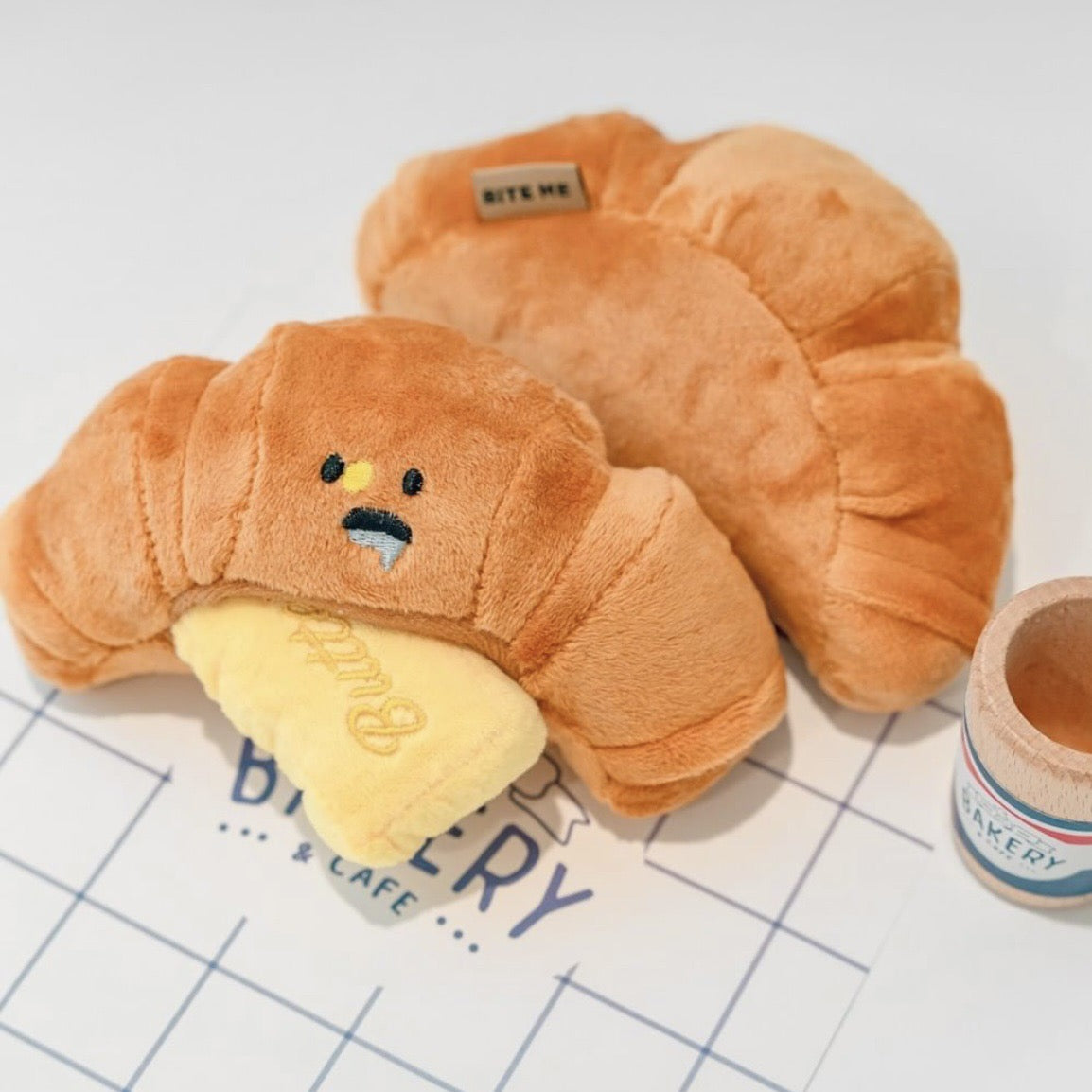 Croissant Sniffing Dog Toy