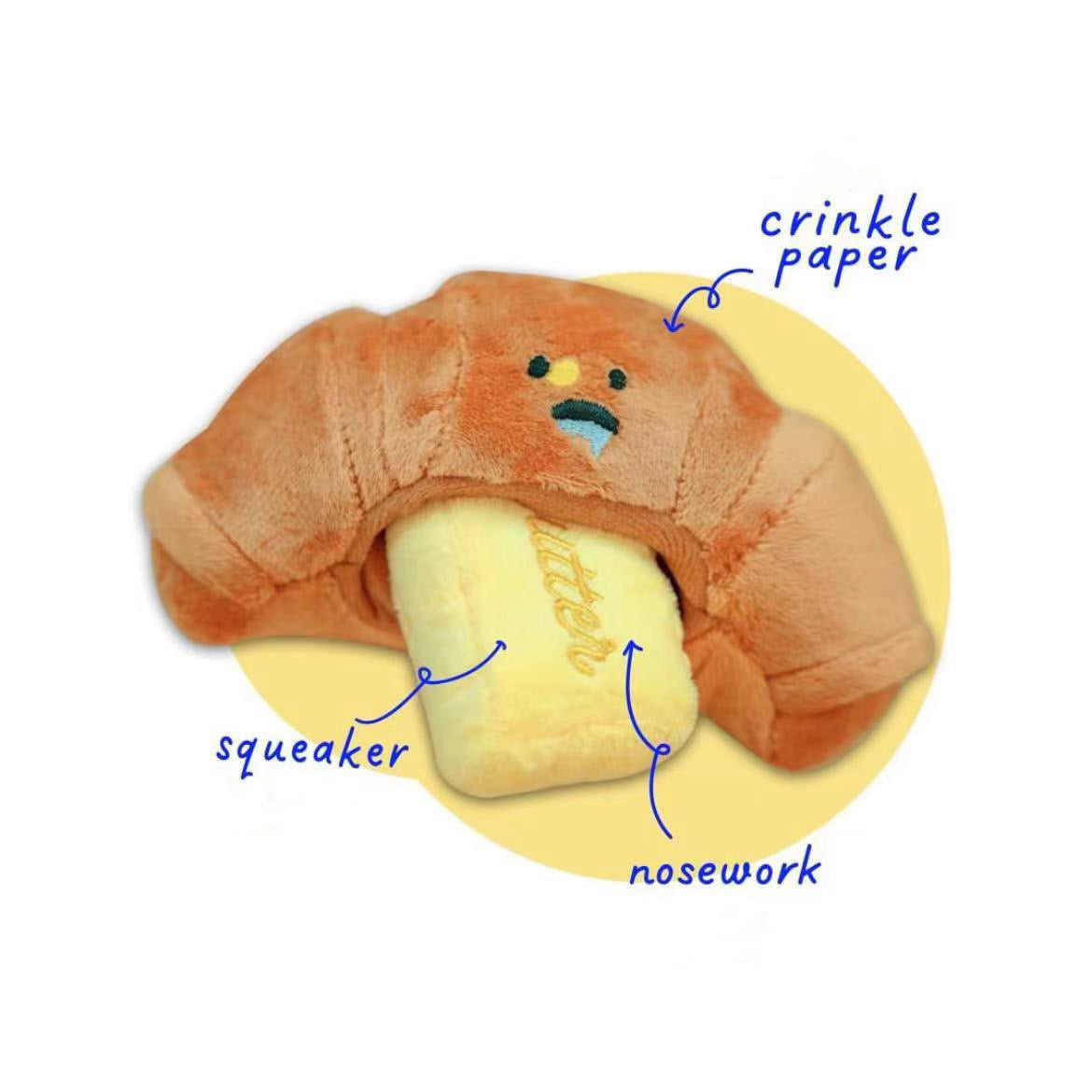 BITEME Croissant Sniffing Dog Toy