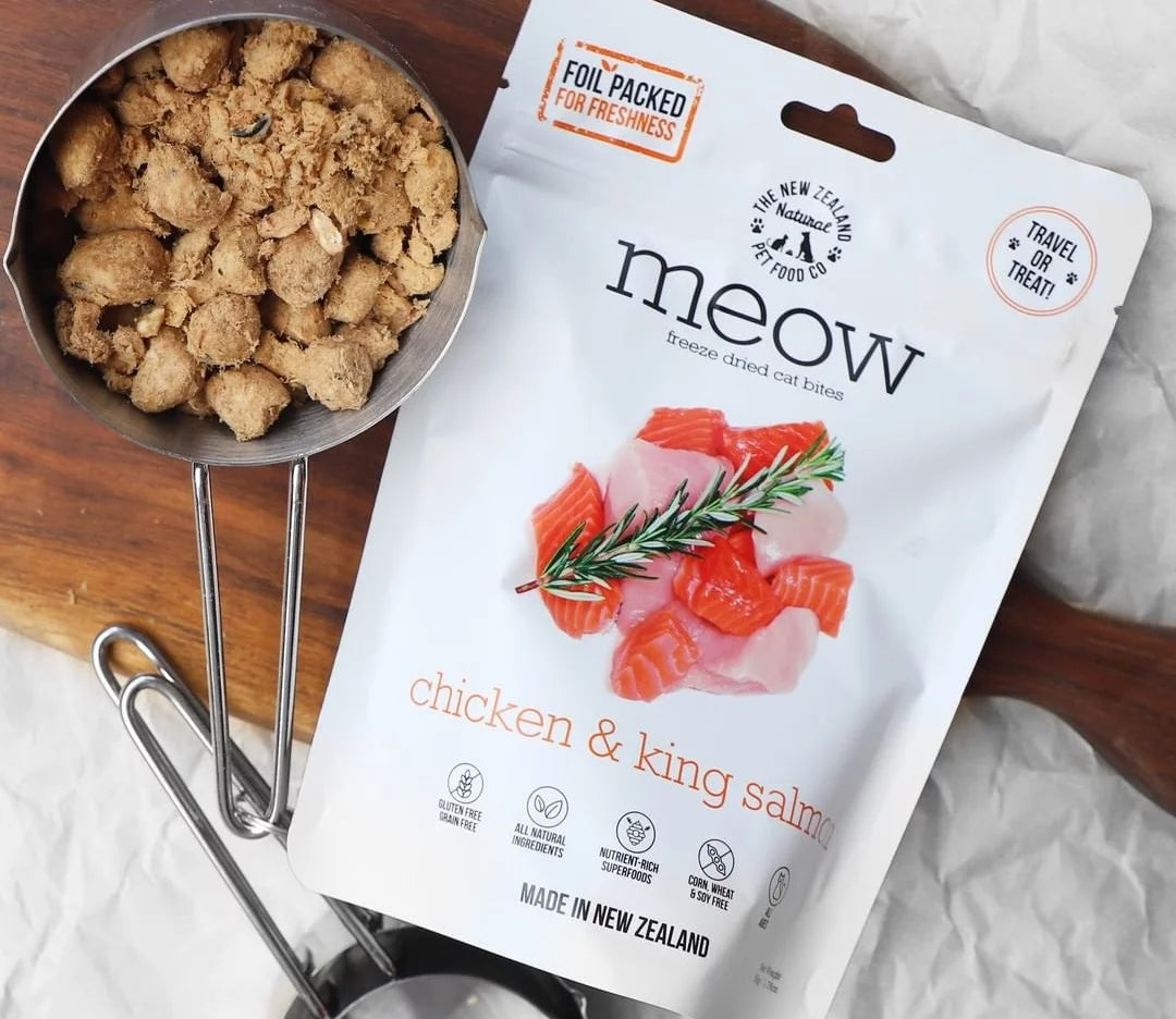 MEOW Freeze Dried Cat Food - Chicken & King Salmon