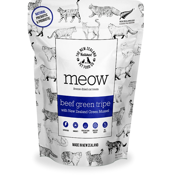 MEOW Freeze Dried Cat Treats - Beef Green Tripe