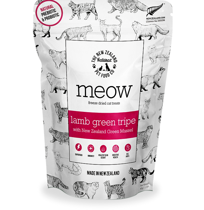 MEOW Freeze Dried Cat Treats - Lamb Green Tripe