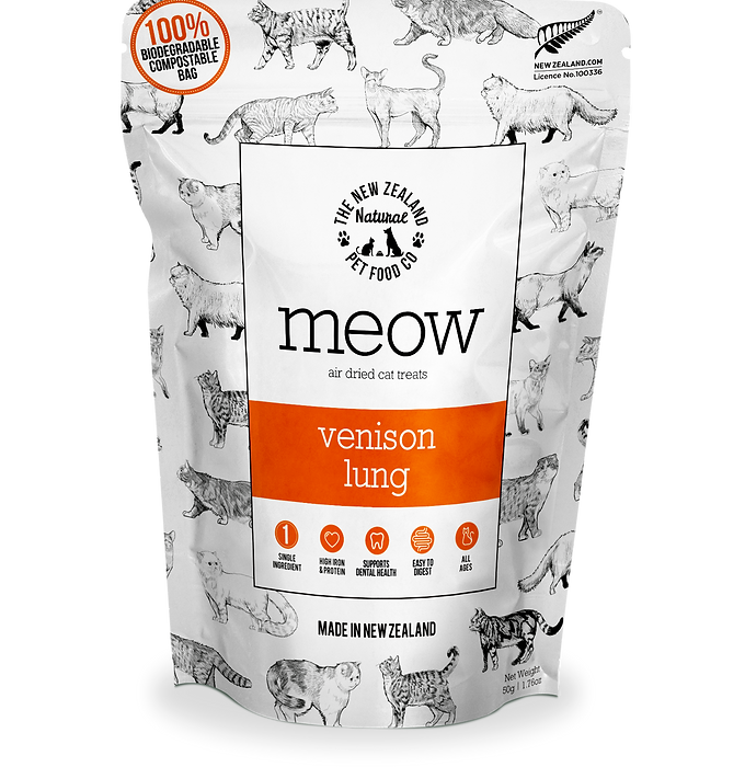 MEOW Freeze Dried Cat Treats - Venison Lung