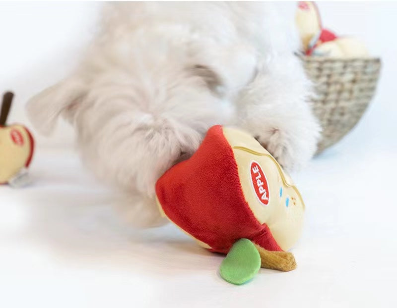 Red Apple Sniffing Dog Toy