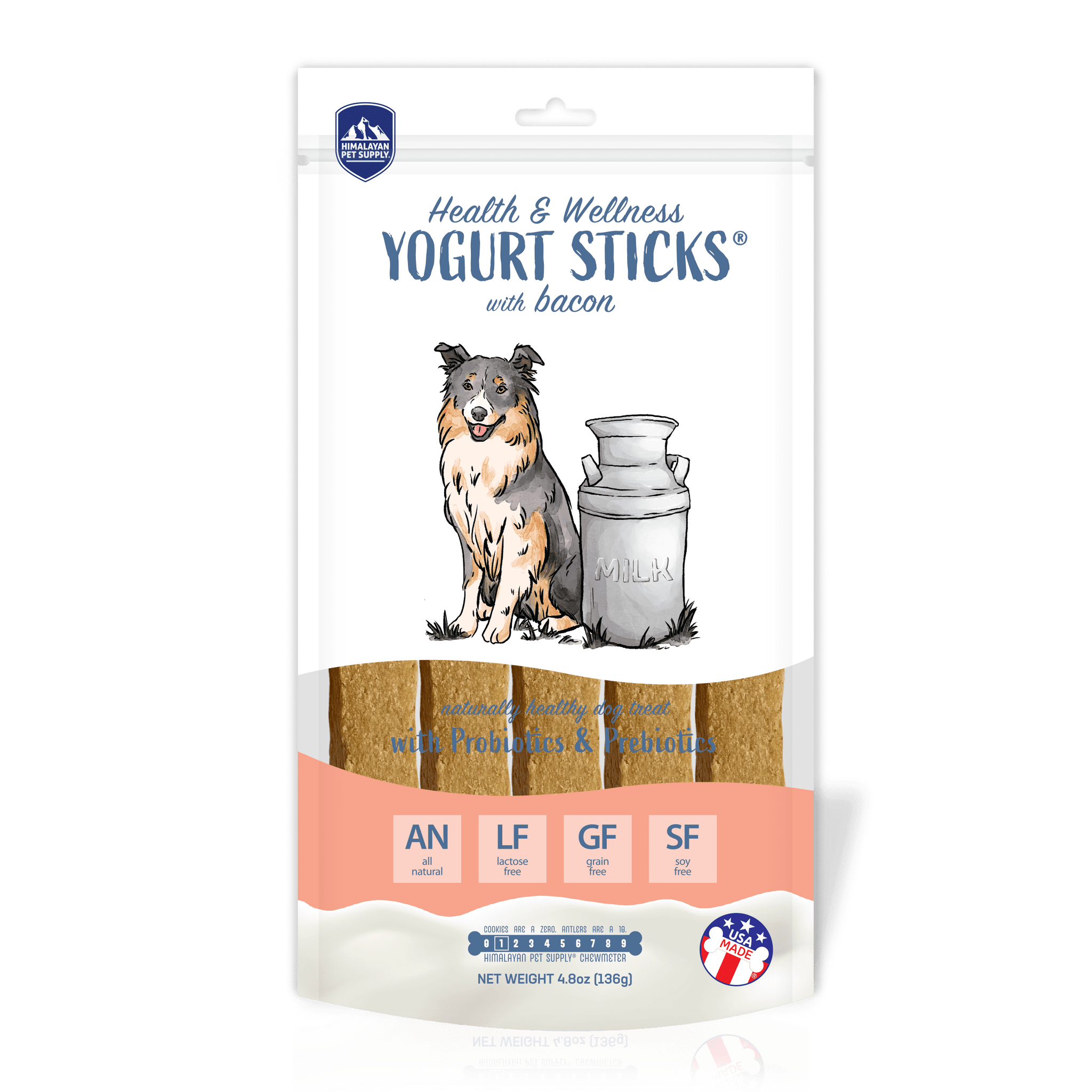 Himalayan Dog Chews Yogurt Sticks - Bacon