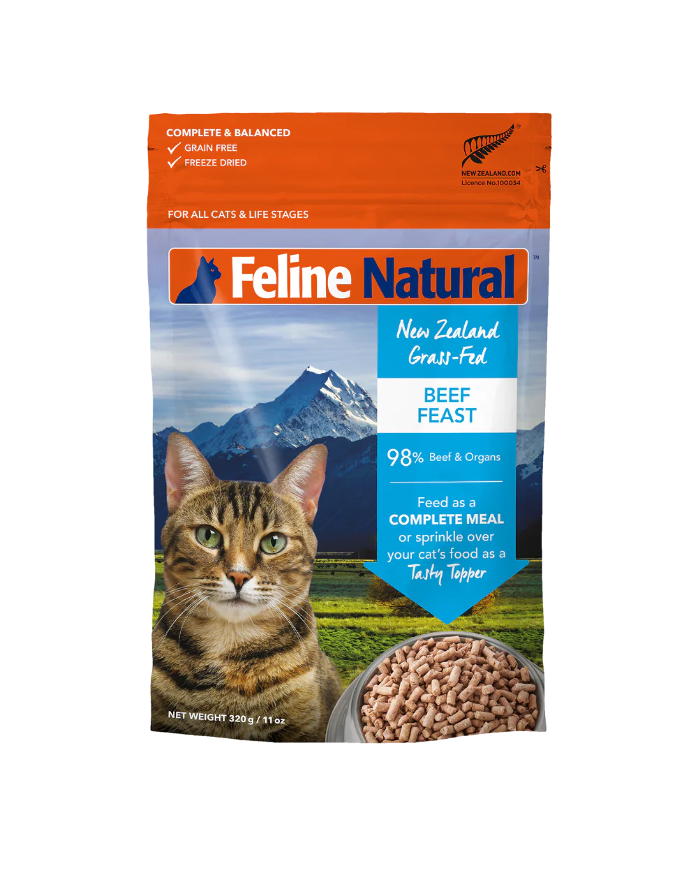 Beef Feast Freeze-Dried Cat Food - 320g